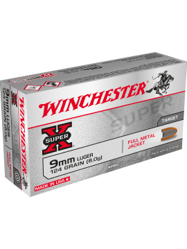 WINCHESTER 9X19MM FMJ 124GR 8G