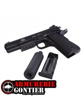 Pistolet GSG 1911 ADOPS Noir .22lr HV www.armureriegontier.fr