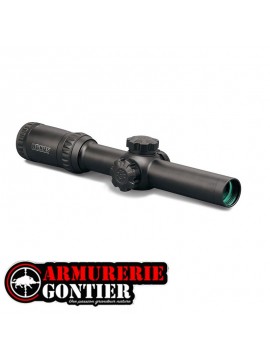 Lunette de battue KONUS M-30 1-4X24 CIRCLE DOT Lumineux Rouge-Bleu www.armureriegontier.fr