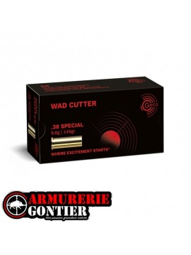 Munitions Geco 38 spécial WC Wad Cutter 9,6g / 146gr boite de 50 www.armureriegontier.fr