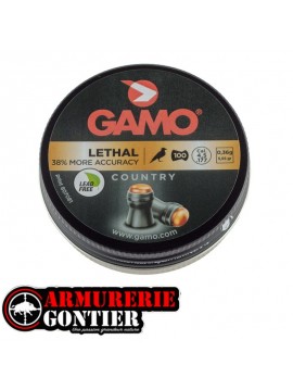 Plombs GAMO LETHAL - MORE PENETRATION 4,5 mm 0.36g sur www.armureriegontier.fr