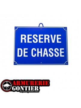 Panneau réserve de chasse bleu 28x20cm Januel