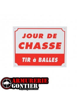 Panneau JOURS DE CHASSE ALU 30x25
