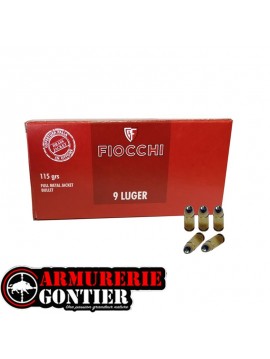 Munitions FIOCCHI 9x19MM  FMJ - 115GRS x50