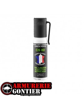 Bombe lacrymogène anti agression GEL CS 25ml www.armureriegontier.fr