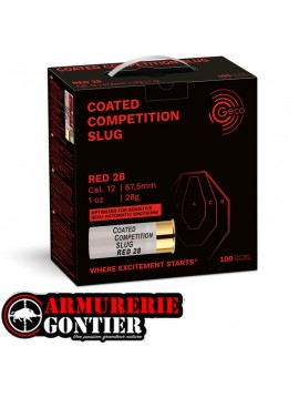 Cartouche Balle GECO  Coated Compétition Slug  28 gr cal.12/67,5 , boite de 100