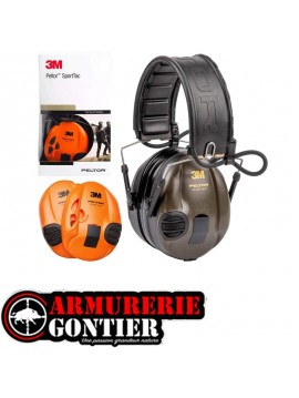 CASQUE PELTOR™ SPORTTAC™ - COQUES VERTE-ORANGE