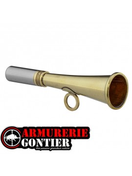 Corne de poche ronde Elless en laiton poli – 12 cm