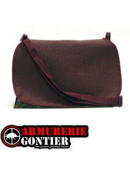 GIBECIERE TOILE ET CUIR MARRON