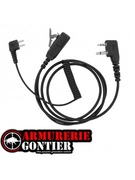 Câble de liaison Talkie G9 – Casque Peltor avec micro intégré